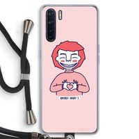 Hartje: Oppo A91 Transparant Hoesje met koord