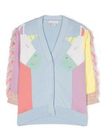 Stella McCartney Kids cardigan Twin Unicorn en coton - Bleu