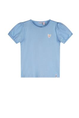NoNo zomer t-shirt meisjes - blauw - pofmouw - Karen