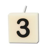 Paperdreams letter kaarsje nr. 3, 4st.