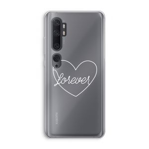 Forever heart pastel: Xiaomi Mi Note 10 Transparant Hoesje