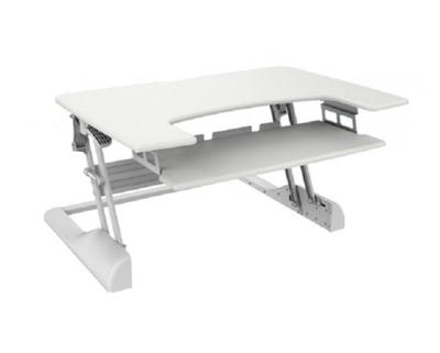 Neomounts ns-ws100white sit/stand workplace 1 monitor, 15 kg, height adjust: 130 - 500