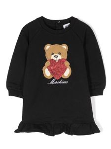 Moschino Kids robe à logo imprimé - Noir