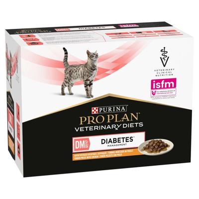 PURINA Pro Plan Veterinary Diets DM St/Ox Diabetes Management - nat kattenvoer - 10 x 85g