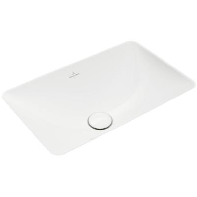 Villeroy & Boch Loop & friends onderb.wastafel - 45x28cm - z/kr.gat m/overl. C+ black 4a5600r7
