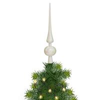 Atmosphera Kerstboompiek - wit - 28 cm - kunststof - kerstboom - pieken - kerstversiering