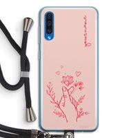 Giving Flowers: Samsung Galaxy A50 Transparant Hoesje met koord