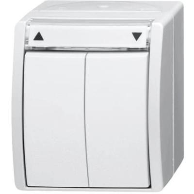 ABB 2CKA001085A1625 Schakelaar IP44 Zuiver wit (RAL 9010), Wit
