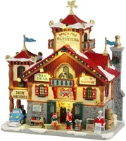 Lemax north pole outfitters verlicht kersthuisje Santa&apos;s Wonderland 2024