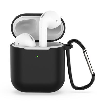 Draadloze oortelefoon schokbestendige siliconen beschermhoes voor Apple luchtpods 1/2 (zwart)