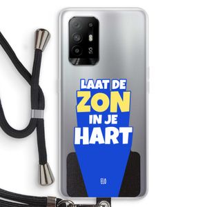 Laat de zon in je hart: Oppo A94 5G Transparant Hoesje met koord
