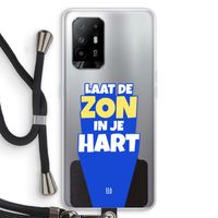 Laat de zon in je hart: Oppo A94 5G Transparant Hoesje met koord