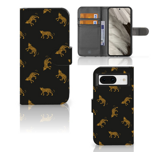 Telefoonhoesje met Pasjes voor Google Pixel 8 Leopards