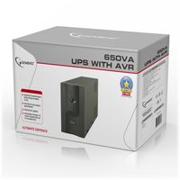 Gembird -PC-652A UPS Line-interactive 0,65 kVA 390 W 3 AC-uitgang(en) - thumbnail