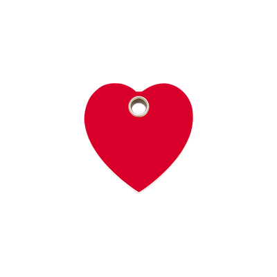 Heart III plastic dierenpenning small/klein 2,01 cm x 2,01 cm - Reddingo