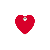 Heart III plastic dierenpenning small/klein 2,01 cm x 2,01 cm - Reddingo