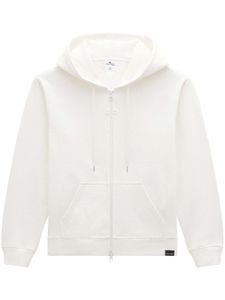 Courrèges hoodie zippé à patch logo - Blanc