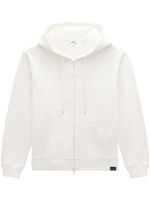 Courrèges hoodie zippé à patch logo - Blanc - thumbnail