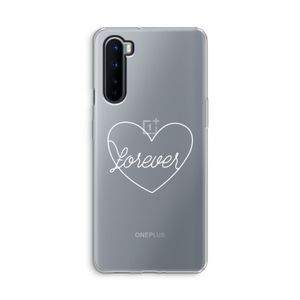 Forever heart pastel: OnePlus Nord Transparant Hoesje