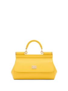 Dolce & Gabbana petit sac à main Sicily en cuir - Jaune