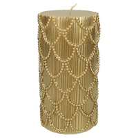 Wants&Needs Accessoires Kaars Wax Goud 7.3 X 7.3 X 15 - thumbnail