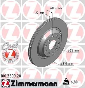 Remschijf Coat Z 100330920