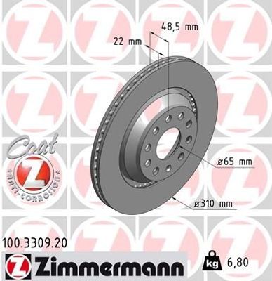 Remschijf Coat Z 100330920