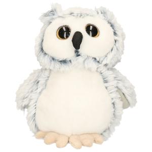 Uil grijs knuffel van zachte pluche -  17 cm zittend - Knuffeldieren speelgoed   -