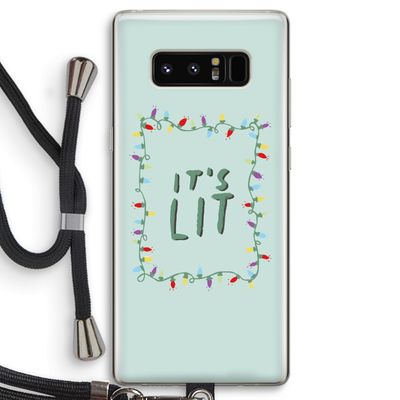 It's Lit: Samsung Galaxy Note 8 Transparant Hoesje met koord