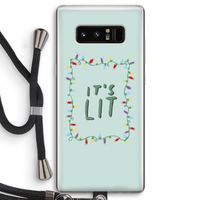 It's Lit: Samsung Galaxy Note 8 Transparant Hoesje met koord