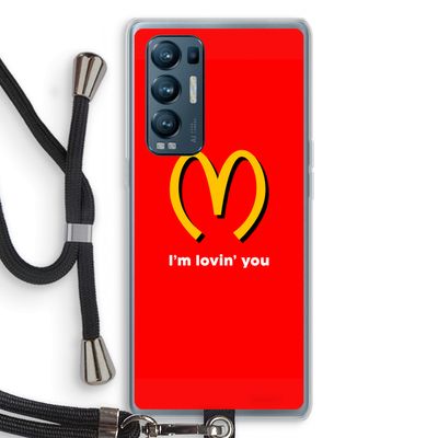 I'm lovin' you: Oppo Find X3 Neo Transparant Hoesje met koord