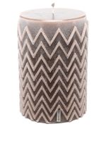 Missoni Home bougie à motif zig-zag embossé - Marron