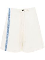 JW Anderson pantalon ample à bandes logo - Blanc - thumbnail