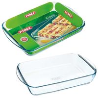 2x Glazen ovenschalen 2,6 en 3,7 liter