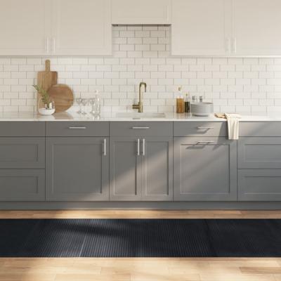 VidaXL Vloerkleed rechthoekig 80x400 cm bamboe zwart