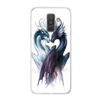 Yin Yang Dragons: Samsung Galaxy A6 Plus (2018) Transparant Hoesje