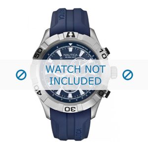 Horlogeband Nautica A18626G Rubber Blauw 24mm