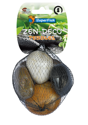 Superfish Zen Pebble Medium Mix 450g - Decoratieve Aquariumkiezels Natuurlijk Look