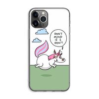 Unicorn: iPhone 11 Pro Max Transparant Hoesje