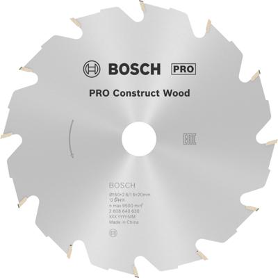 Bosch Accessoires Cirkelzaagblad Construct Wood 160 x 20/16 x 2,6 mm, 12 1st - 2608640630
