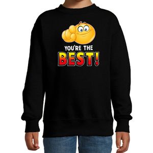 You are the best emoticon fun trui kids zwart 14-15 jaar (170/176)  -