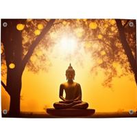 Tuinposter Boeddha 4 - Pillow Buddies