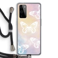 White butterfly: OnePlus 9 Pro Transparant Hoesje met koord