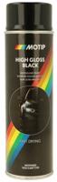 Spuitbus Motip 500ml Zwart Glans - thumbnail