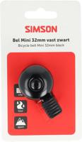Fietsbel Simson Mini met Kunststof Klem 32mm - Zwart