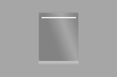 Aluminium spiegel met LED verlichting en onderverlichting 58 inclusief spiegelverwarming Aluminium spiegel met LED verlichting en onderverlichting 58 inclusief spiegelverwarming