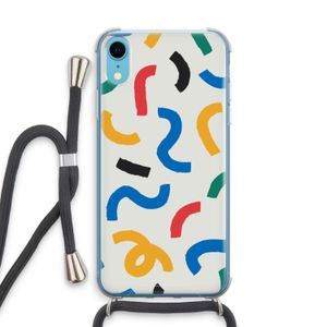 Illustratieve pop 2: iPhone XR Transparant Hoesje met koord