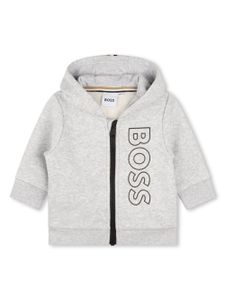 BOSS Kidswear veste à logo imprimé - Gris