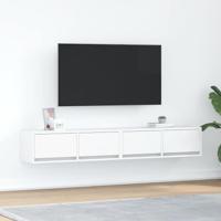 Tv-meubelen 2 st 80x31x25,5 cm bewerkt hout wit