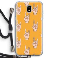Rock: Samsung Galaxy J5 (2017) Transparant Hoesje met koord